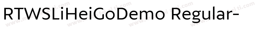 RTWSLiHeiGoDemo Regular字体转换